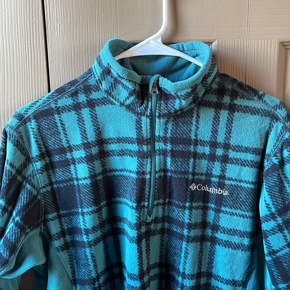 ☁️ Columbia Polar Fleece Plaid Half Zip - Picture 5 of 6